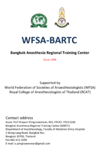 WFSA - World Federation of Societies of Anesthesiologists